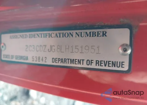 2020 Dodge Challenger Gt z USA, uszkodzony, nr VIN 2C3CDZJG8LH151951